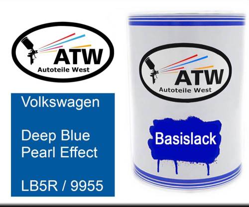 Volkswagen, Deep Blue Pearl Effect, LB5R / 9955: 500ml Lackdose, von ATW Autoteile West.